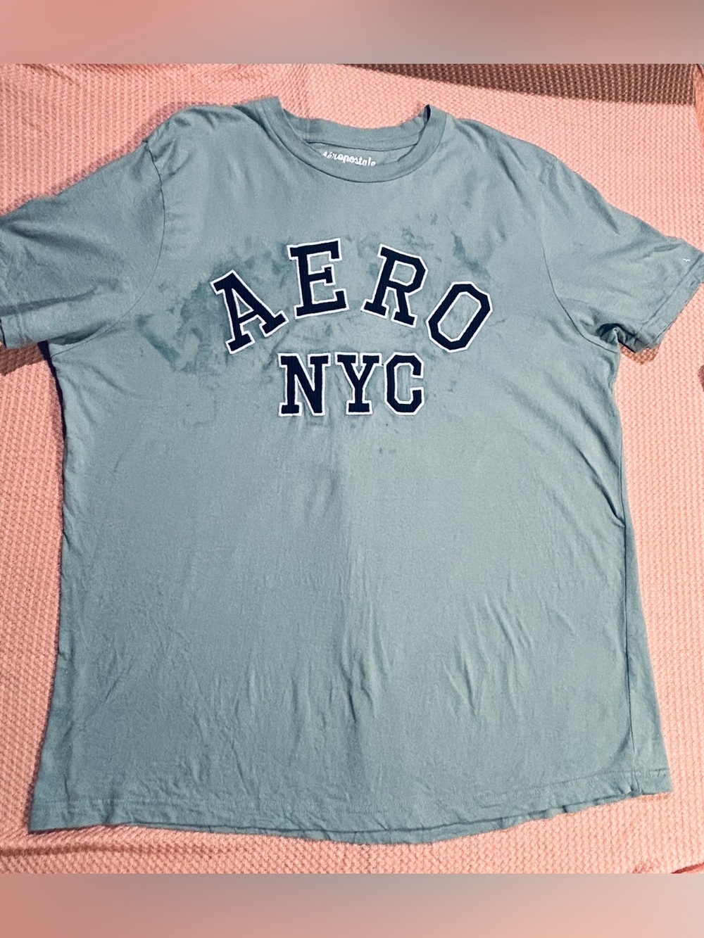 Aeropostale Light Blue AERO NYC Short Sleeve Tee